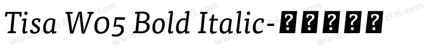 Tisa W05 Bold Italic字体转换